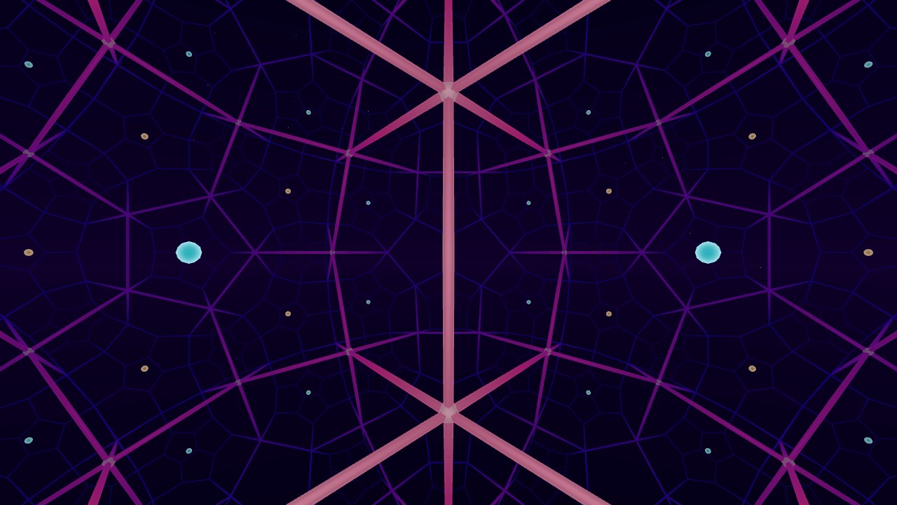 The {5,3,4} honeycomb of right-angled dodecahedra seen from inside