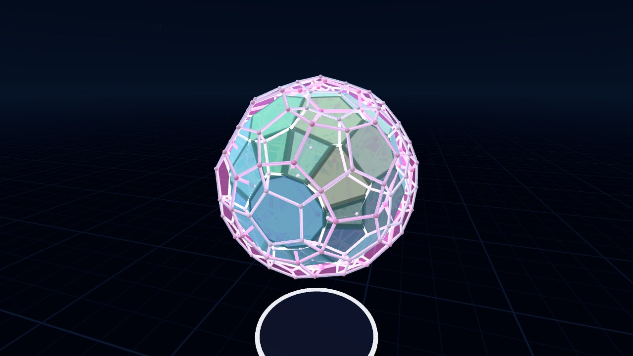 The 120-cell in perspective projection, on a pedestal in Polytope Lab
